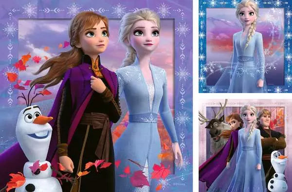 Puzzle 3x49 pièces - Le voyage commence / Disney La Reine des Neiges 2
