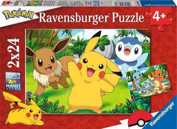 Puzzle 2x24 pièces - Pikachu et ses amis / Pokémon