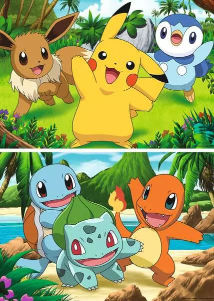 Puzzle 2x24 pièces - Pikachu et ses amis / Pokémon