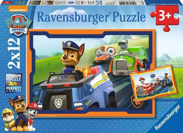 Puzzle 2x12 pièces - La Pat'Patrouille en action
