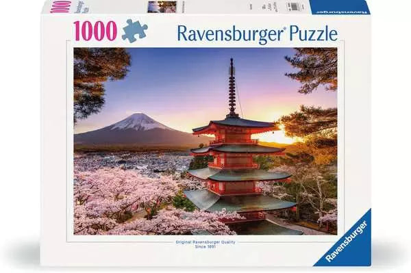 Puzzle 1000 pièces - Cerisiers en fleurs du Mont Fuji
