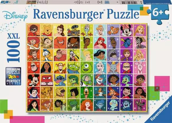 Puzzle 100 pièces - La palette de couleurs Disney