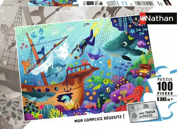 Puzzle 100 pièces - Le monde sous-marin