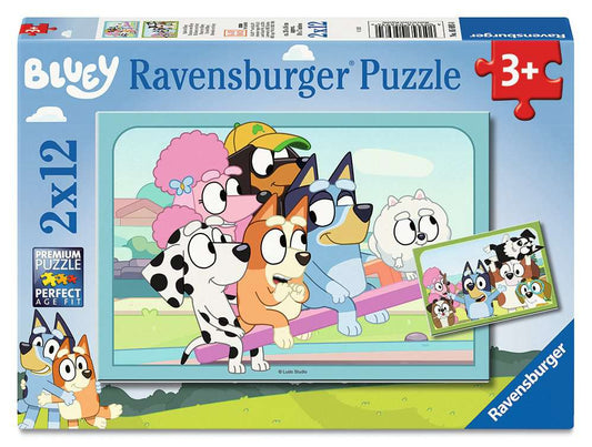 Puzzle 2x12 pièces - S'amuser avec Bluey