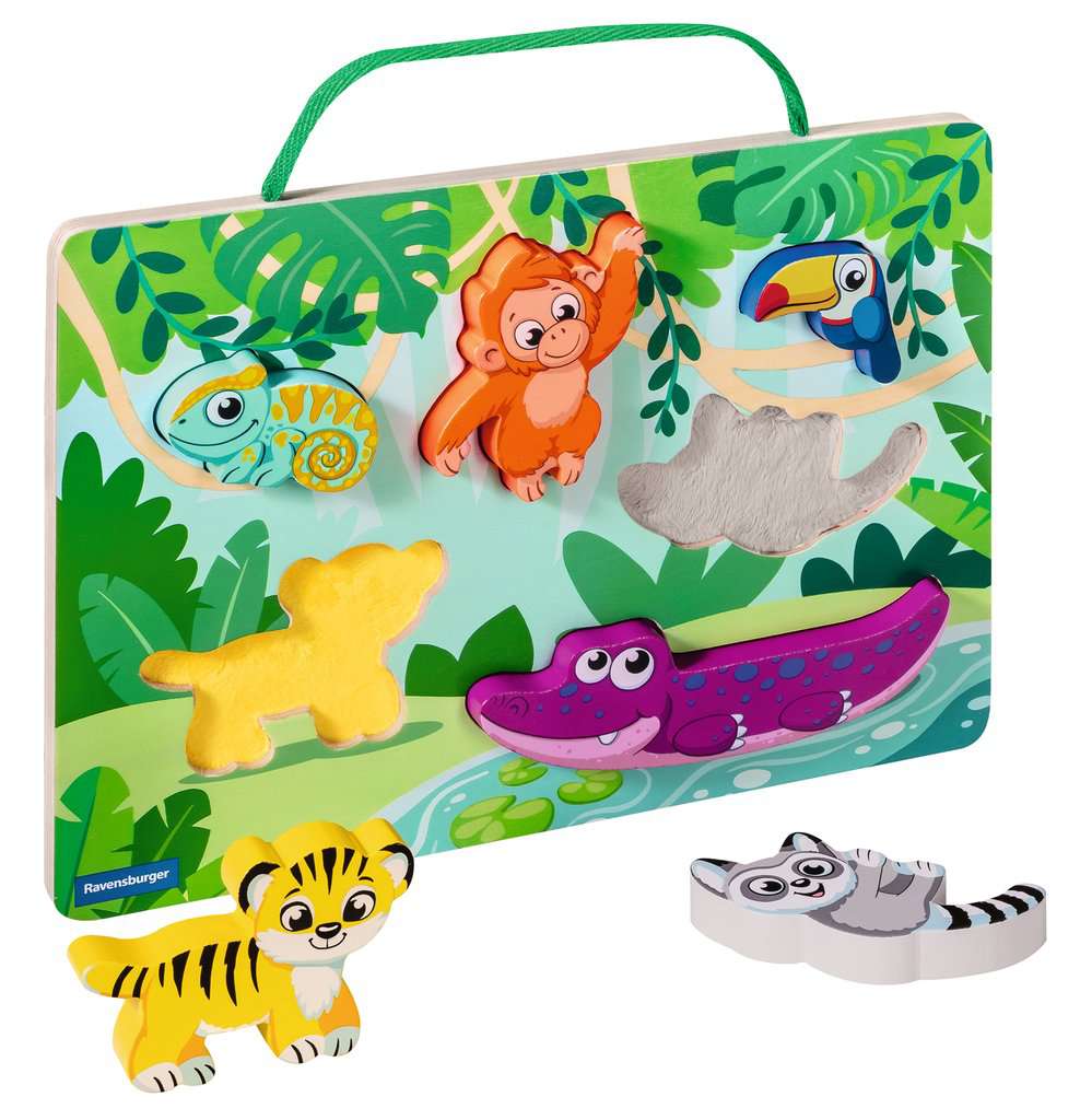 Puzzle en bois aimanté - Dans la Jungle