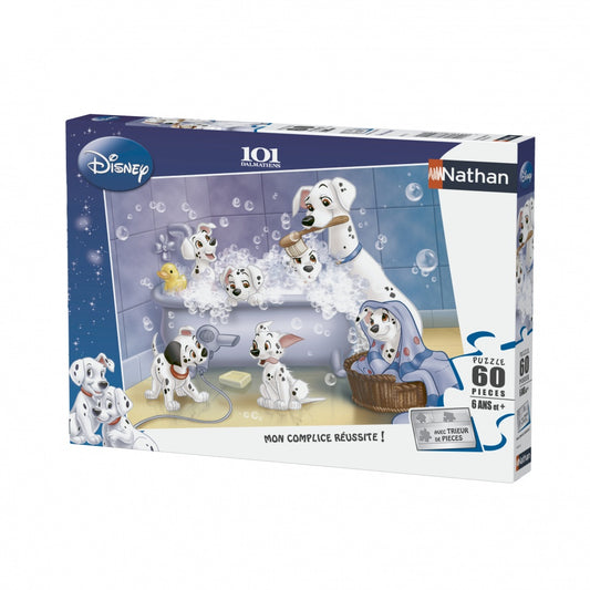 Puzzle 60 pièces - Les 101 Dalmatiens - Tous au bain !