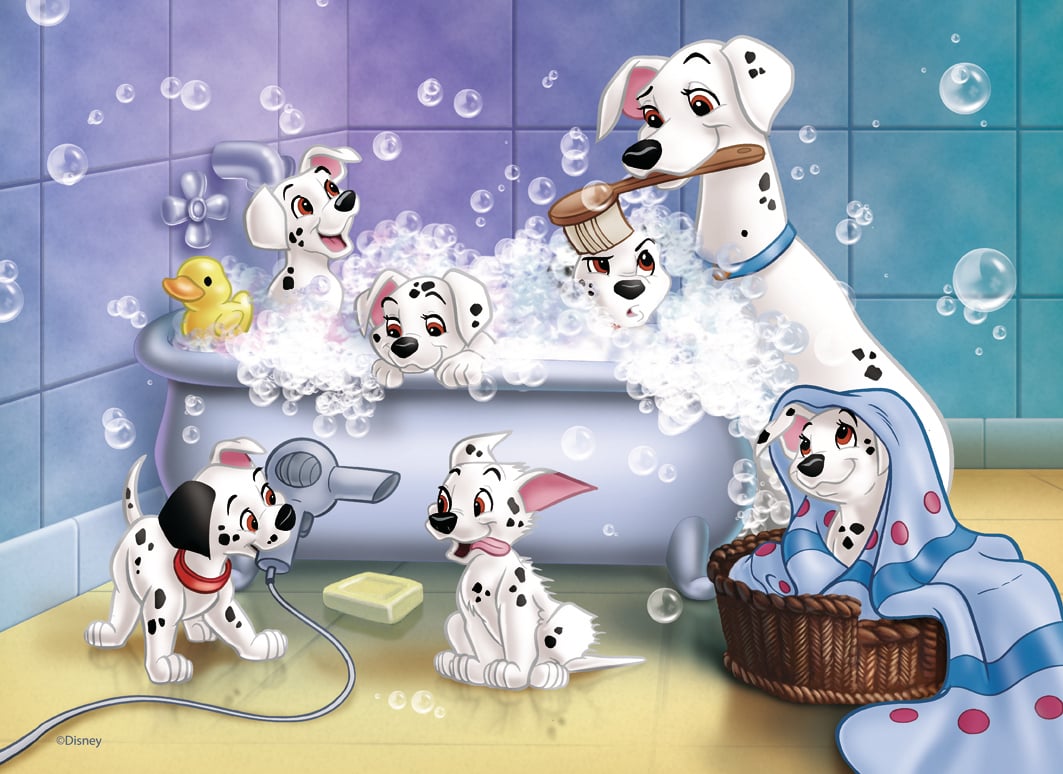 Puzzle 60 pièces - Les 101 Dalmatiens - Tous au bain !