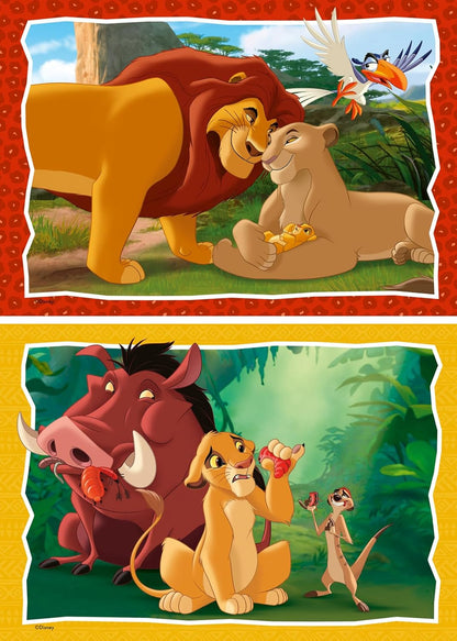 Puzzle 2x24 pièces - Le Roi Lion - L'histoire de la vie