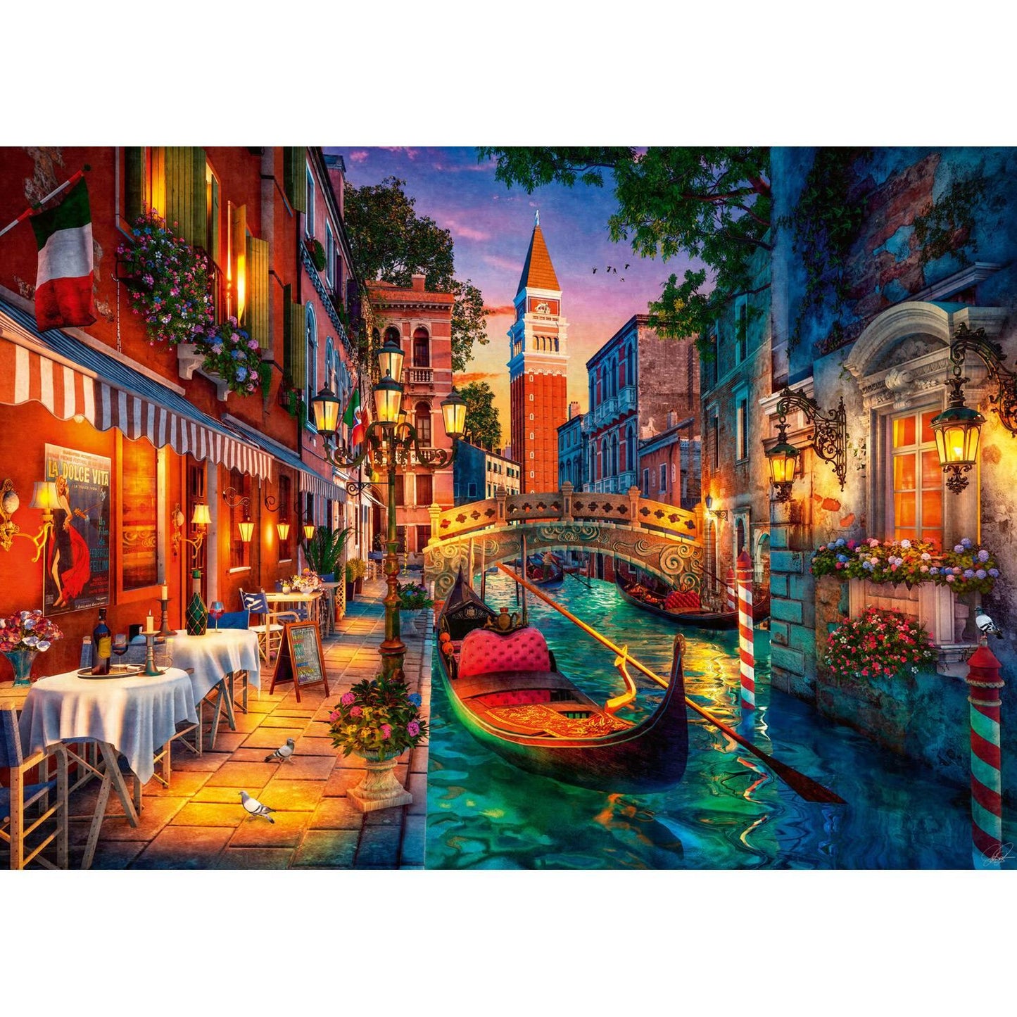 Puzzle 1000 pièces - Croisière sur les canaux à Venise