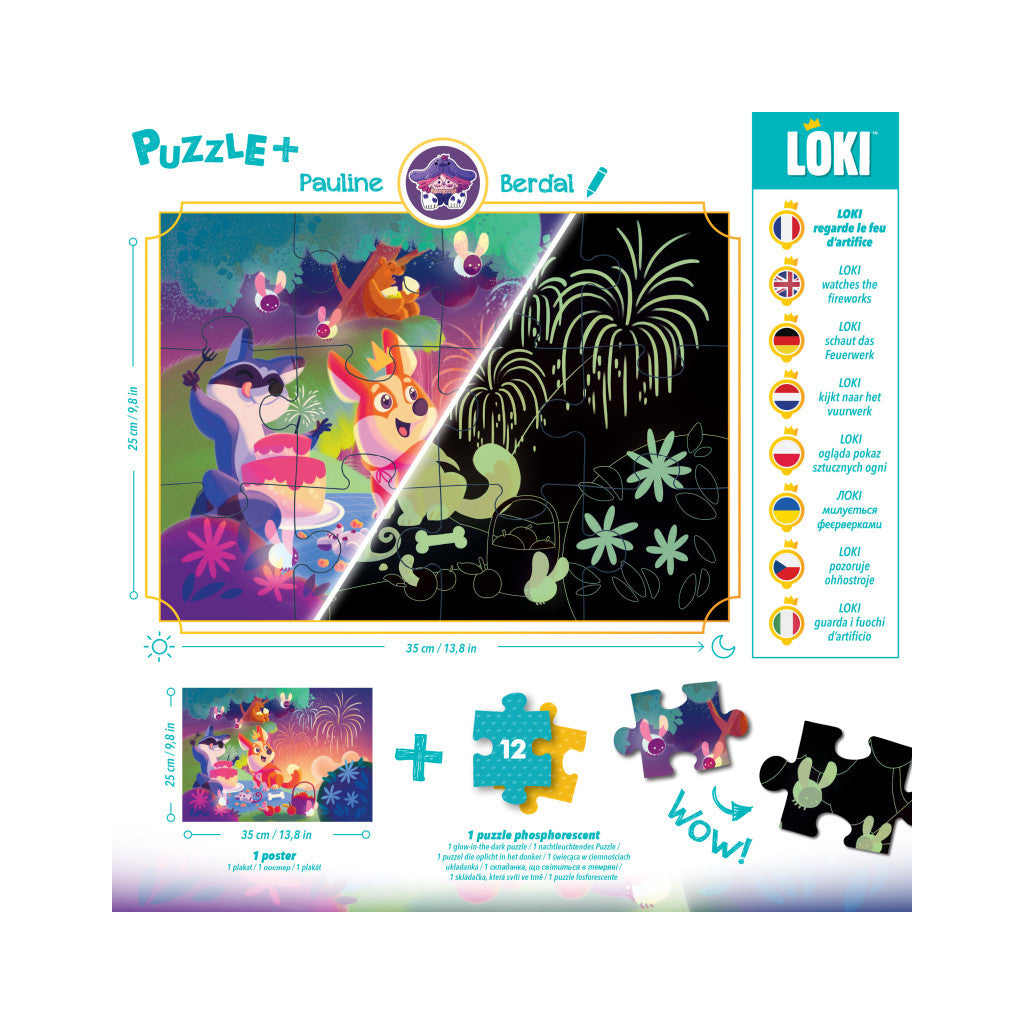 Puzzle Loki regarde le Feu d'Artifice - 12 pièces