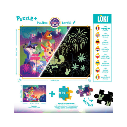 Puzzle Loki regarde le Feu d'Artifice - 12 pièces