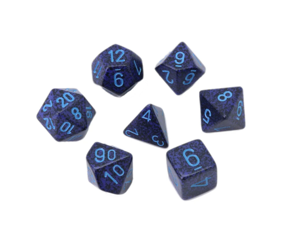 Set de 7 dés - GRANITE - COBALT Cobalt/Bleu - Chessex